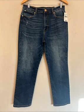 STS Blue high rise Paisley straight denim jeans Size 31 NWT